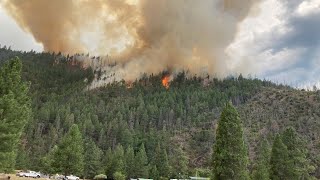 Evacuations ordered after winds whip Northern California wildfire [upl. by Htiek364]