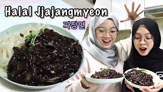 How to Make Halal Jjajangmyeon 짜장면 Korean Black Bean Noodles  AnnyeongAisyasya [upl. by Bergin]