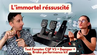 Fanatec Clubsport V3 le pédalier immortel Test  pose Damper et Brake Performance Kit [upl. by Notneb]