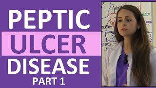 Peptic Ulcer Disease Nursing Pathophysiology Treatment  Gastric Ulcer vs Duodenal Ulcer Part 1 [upl. by Hess435]