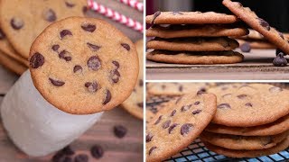 How to Make Thin amp Crispy Chocolate Chip Cookies Recipe [upl. by Wylie]