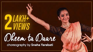 Dheem ta Dare  Bharatnatyam Dance by Sneha Yarabati [upl. by Eilah251]