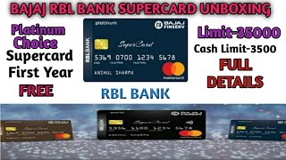 UNBOXING RBL Platinum Choice SUPERCARD Avail By BAJAJ FINSERV [upl. by Yasnyl521]