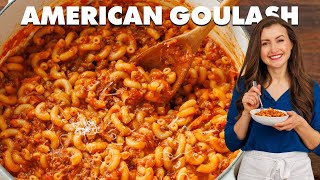 Easy OnePot American Goulash  Ultimate Comfort Food [upl. by Ahseital]