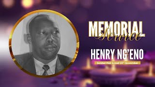 MEMORIAL SERVICE FOR THE LATE HENRY NGENO [upl. by Aihsyt830]