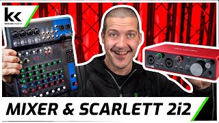 Connect Audio Mixer to Scarlett 2i2 Audio Interface [upl. by Accem281]