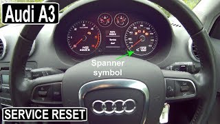 Audi A3 SERVICE LIGHT RESET oil [upl. by Tergram]