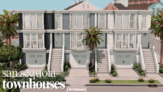 San Sequoia Townhouses For Rent  Download  The Sims 4 CC Speed Build [upl. by Ramos360]