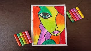 Abstract Face Drawing for beginners  Step by Step [upl. by Llenrahs536]