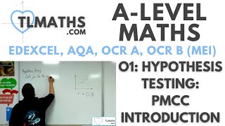 ALevel Maths O105 Hypothesis Testing PMCC Introduction [upl. by Sybilla566]