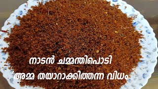 നാടൻ ചമ്മന്തിപൊടി അമ്മ തയാറാക്കിത്തന്നത് Chammanthi Podi Recipe  How To Make Easy Chammanthi Podi [upl. by Ailati752]