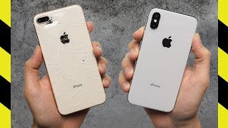 iPhone X vs iPhone 8 Plus Drop Test [upl. by Enileuqaj23]