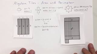 Algebra Tiles  Caclulating Area and Perimeter [upl. by Caine]