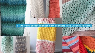 6 Yarn Super Bulky Learn to Make Throws Bernat Blanket Yarn Crochet Patterns Quick Project [upl. by Rodl]