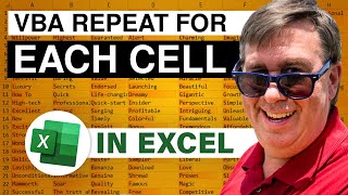 Excel  Repeat Macro for Each Cell in A Episode 1481 [upl. by Niwrehs758]