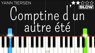 Yann Tiersen  Comptine d’un autre été Amélie  SLOW EASY Piano Tutorial [upl. by Yerfej]