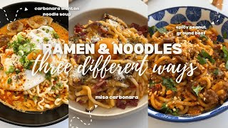 10 Minute Ramen amp Noodles  3 WAYS [upl. by Cryan561]