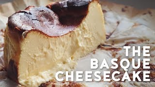 Basque Burnt Cheesecake Recipe  Creamy and gooey easy cheesecake [upl. by Semreh]