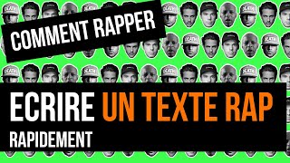 COMMENT RAPPER  Ecrire un texte rap rapidement [upl. by Ydur]