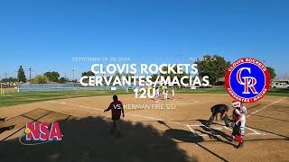 Kerman Fire vs Clovis Rockets CervantesMacias 12U [upl. by Eileek432]