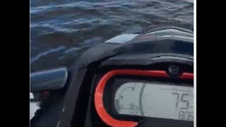 2019 Seadoo RXTX 300 TOP SPEED RUN 75MPH [upl. by Haelahk]