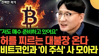 quot저도 매수 준비하고 있어요quot 허를 찌르는 강세장 온다 비트코인과 이 주식 사 모아라 천백만 작가  1부 [upl. by Folly205]