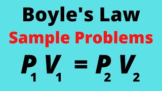 Boyles Law Example Problems [upl. by Yrrehc]