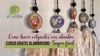 Como realizar colgantes con alambre muy fácil [upl. by Deehahs]