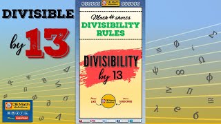 How to determine if a number is divisible by 13 Divisibility by 13  Rules of Divisibility shorts [upl. by Ardnajela986]