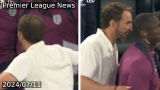 England coach forgets hes Dutch after celebrating Watkins goal with Gareth Southgate [upl. by Norrv]