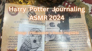 HarryPotter 🪄Journaling Asmr 2024🔮VintagePhilosopher StoneHogwarts [upl. by Dunham]