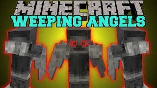 Minecraft WEEPING ANGELS DONT LOOK BEHIND YOU Mod Showcase [upl. by Ilamad331]