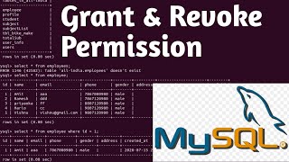 Show Grant and Revoke Access in MySql Server Part 3  MySQL command line tutorial in Hindi [upl. by Nolyaj862]