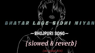 Bhatar lage sidhi niyan  slowed and reverb song  bhojpuri lofi song  enjoy 😍 [upl. by Maleen]