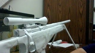 How To Make a Paper Sniper Rifle L96a1 Tutorial part 3 [upl. by Nichols]