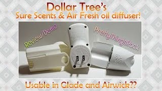 ReviewDemo Dollar Tree  Sure Scents Oil Diffusers [upl. by Studner]