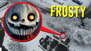 DRONE CATCHES FROSTY THE SNOWMAN AT ABANDONED FACILITYI WE BURNED HIM [upl. by Pronty]