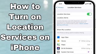 How to Turn On Location Services on iPhone  How to Turn On Location on iPhone [upl. by Cherilyn]