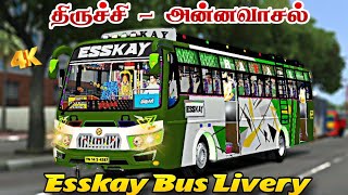 Esskay bus 💚❤💯 livery releasedTrichy🔁AnnavasalEsskay bus modBoss Garage [upl. by Hogle]