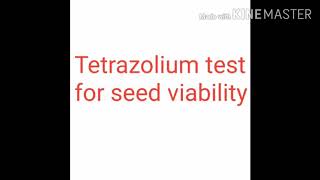 Tetrazolium test for seed viability [upl. by Feingold]