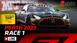 Race 1  Perth  Fanatec GT World Challenge Australia 2023 [upl. by Liakim]