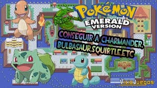 Pokemon esmeralda  conseguir a charmanderbulbasaur squirtle etc [upl. by Aelhsa646]