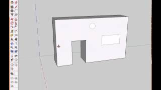 POUSSER TIRER SKETCHUP 58  Enlever de la Matière pour 1 fenêtre porte ouverture  Tuto Gratuit [upl. by Vedetta]