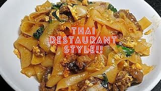 How To make Thai Restaurant Style Pad See Ew or Stir Fry Flat rice Noodle [upl. by Gavrah]