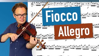 Fiocco Allegro in different Tempi  piano accompaniment  playalong  violin sheet music [upl. by Ange141]