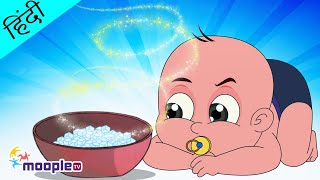 Johny Johny Yes Papa Hindi Rhymes  Hindi Rhymes  Balgeet  Moople TV Hindi [upl. by Anomahs]