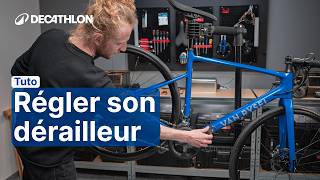 TUTO  Comment régler un dérailleur avant mécanique sur un vélo route  🚴 I Decathlon [upl. by Alvar]