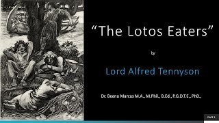 Lord Alfred Tennysons quotThe Lotos Eatersquot  A Lesson for Undergraduate Students of Victorian Poetry [upl. by Aihsened]