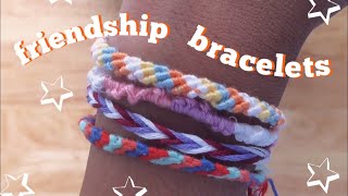 HOW TO MAKE EASY FRIENDSHIP BRACELETS 3 TYPES [upl. by Elram177]