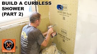 How to Build a Curbless Shower Part 2 Waterproof Shower Walls  by Home Repair Tutor [upl. by Simonetta]